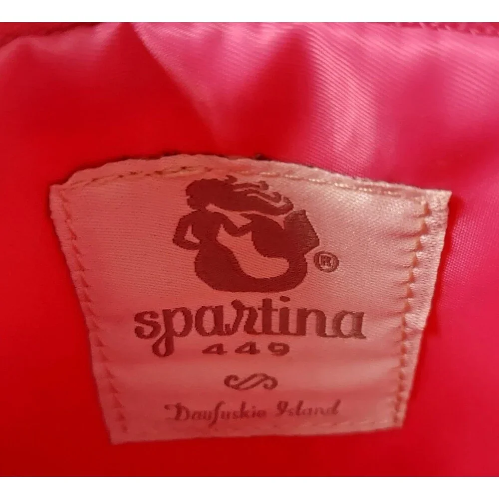 Spartina 449 Daufuskie Island SC Pink Cosmetic Bag Wristlet Travel Mermaid 9x5